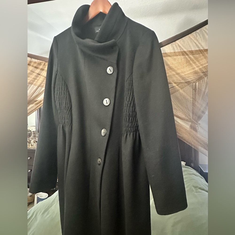 Zara Black Wool Blend Coat